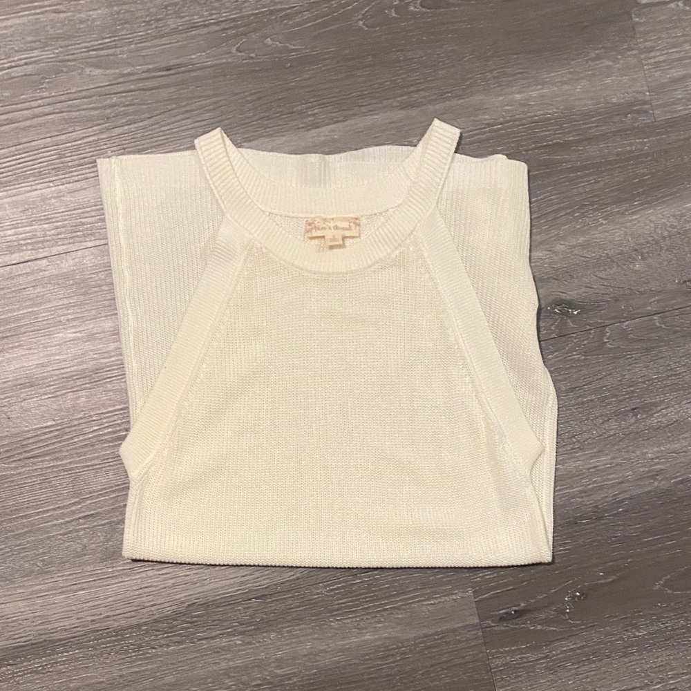 Hem & Thread Cream Knit Top - Picture 4 of 4